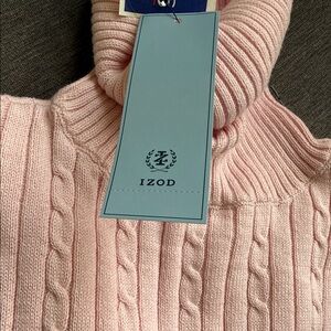 NWT Soft Pink Cable Knit Turtleneck Sweater